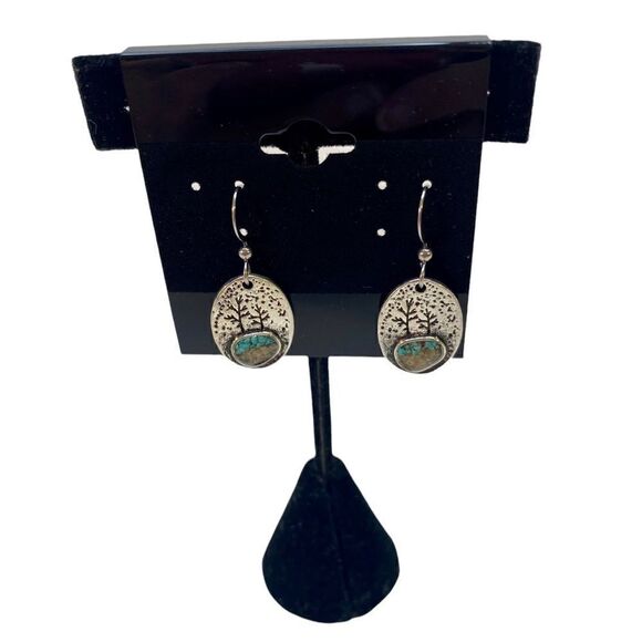 Beautiful Sand Tree Earrings Drop Earrings. Matching Necklace Available - Picture 1 of 5